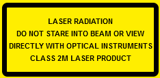 Class 2M Laser Labels